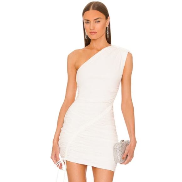 Michael Costello x REVOLVE Ledger Mini Dress in White NWT Size Small - Picture 1 of 3